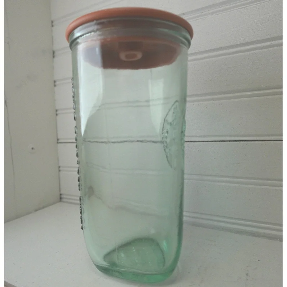Starbucks Recycled Glass Triangle Tumbler Brown w/ Lid 16oz Preowned *NO STRAW